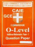 cambridge o level Additional Math paper 1 and paper 2 (eco)
